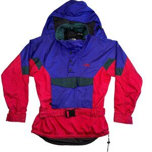 Vintage 90s NORTH FACE Colorblock Belted Ski Jacket Windbreaker M